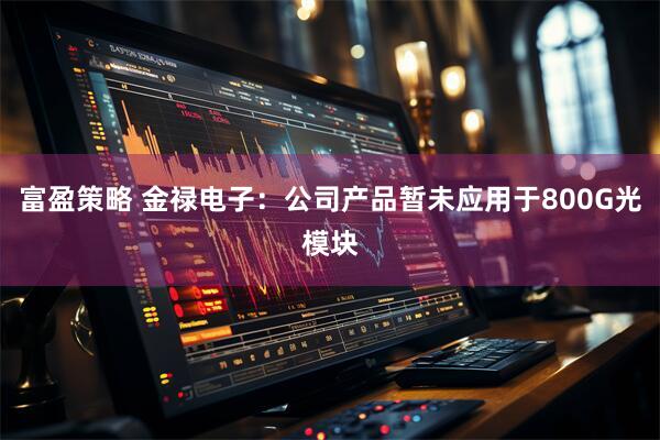 富盈策略 金禄电子：公司产品暂未应用于800G光模块