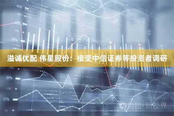 溢诚优配 伟星股份：接受中信证券等投资者调研