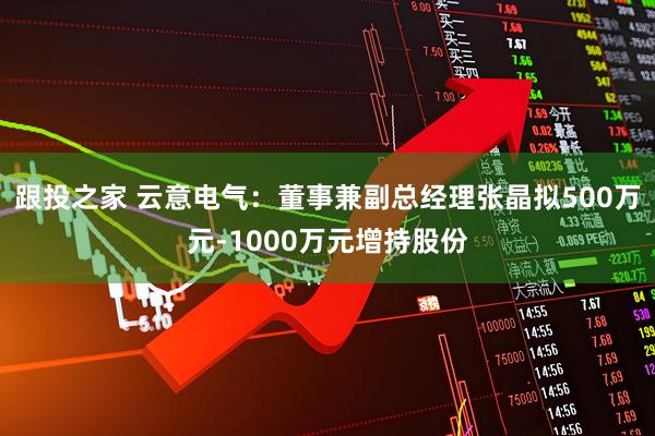 跟投之家 云意电气：董事兼副总经理张晶拟500万元-1000万元增持股份